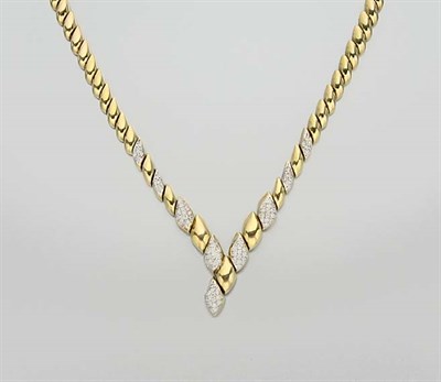 Lot 2202 - Gold and Diamond Necklace
