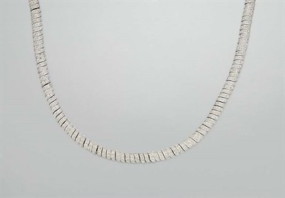 Lot 2200 - White Gold and Diamond Necklace
