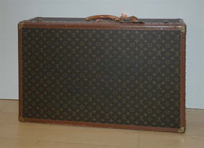 Lot 1142 - Louis Vuitton Brass and Leather Bound Suitcase...