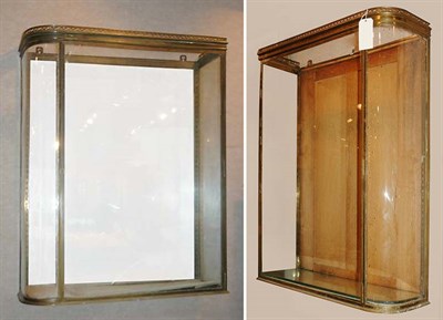Lot 1199 - Pair of Victorian Style Brass and Glass...