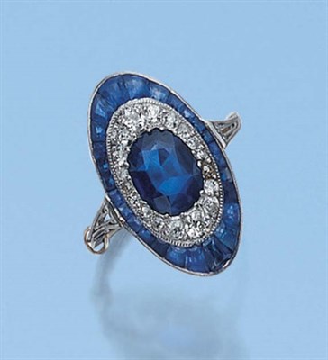 Lot 577 - Sapphire and Diamond Ring