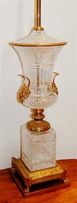 Lot 1242 - Neoclassical Style Brass Mounted Glass...