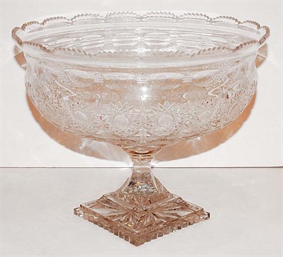 Lot 1281 - Anglo Irish Style Cut Glass Compote Height 9...