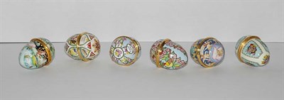 Lot 1319 - Miscellaneous Group of Enamel Easter Egg Boxes...