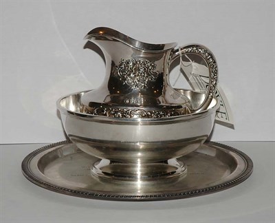 Lot 1357 - Gorham Sterling Silver Water Pitcher; Together...