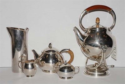 Lot 1359 - Danish Silver Four-Piece Tea Service Bratland...