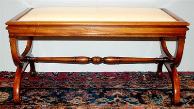 Lot 1137 - Neoclassical Style Leather Upholstered...