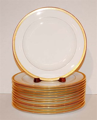 Lot 1450 - Set of Twelve Cauldon Gilt Decorated Porcelain...