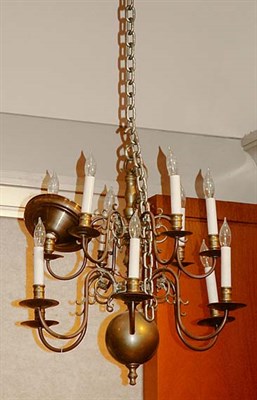Lot 1440 - Dutch Baroque Style Brass Two-Tier...