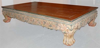 Lot 198 - Southeast Asian Carved and Painted Coffee...