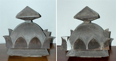 Lot 171 - Pair of Gothic Style Patinated-Metal...