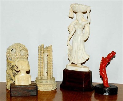 Lot 1580 - Large Group of Asian Ivory and Coral Articles