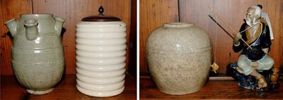 Lot 1582 - Group of Chinese and Japanese Glazed Pottery...