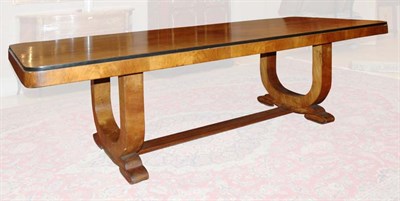 Lot 3591 - Art Deco Style Ebonized Walnut Refectory Style...