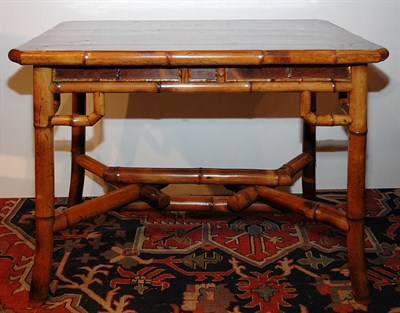 Lot 362 - Bamboo and Oak Side Table Height 30 inches,...