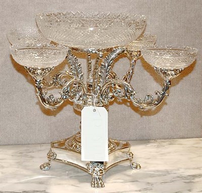 Lot 1343 - George III Style Silver Plated Epergne