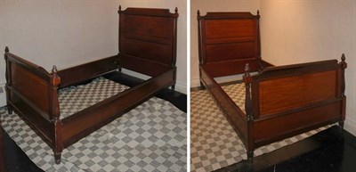 Lot 119 - Pair of Classical Style Mahogany Bedsteads...