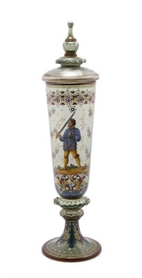 Lot 3473 - J.&L. Lobmeyer Enameled Glass Pokal The...