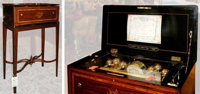 Lot 3203 - Swiss Marquetry Inlaid Rosewood Music Cylinder...