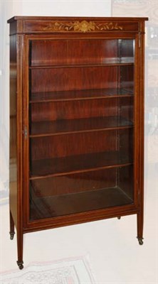 Lot 196 - Edwardian Marquetry Inlaid Mahogany Vitrine...