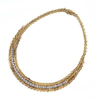 Lot 468 - Gold and Diamond Necklace