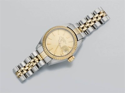 Lot 326 - Stainless Steel and Gold Wristwatch
