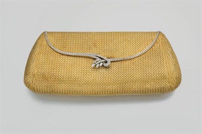 Lot 382 - Gold and Diamond Evening Purse