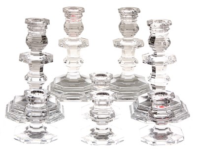 Lot 305 - Group of Baccarat Glass Candlesticks...
