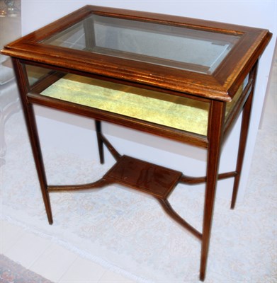 Lot 487 - Edwardian Inlaid Mahogany Vitrine Table Height...