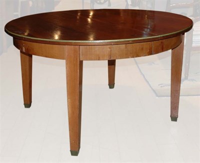 Lot 261 - Continental Brass Edged Mahogany Dining Table...