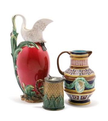 Lot 3342 - Royal Crown Derby Majolica Ewer Of ovoid form,...