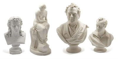 Lot 3589 - Group of Three Parian Porcelain Busts...