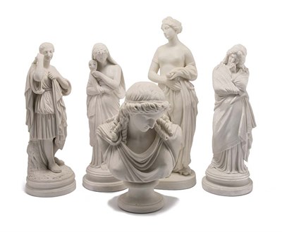 Lot 3579 - Four Parian Porcelain Figures of Classical...