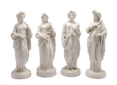 Lot 3578 - Set of Three Parian Porcelain Allegorical...
