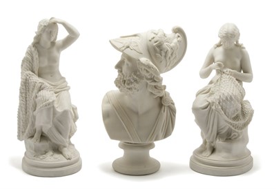 Lot 3581 - Pair of Parian Porcelain Figures of Classical...