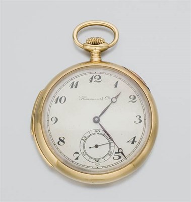 Lot 352 - Gold Openface Minute Repeater Pocket Watch