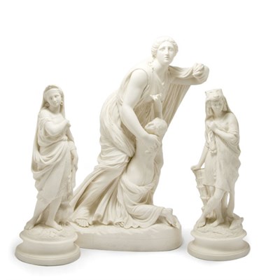 Lot 3577 - Pair of Parian Porcelain Allegorical Figures...
