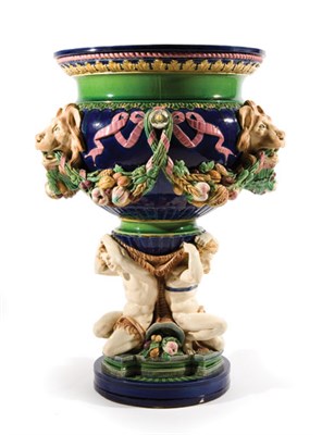 Lot 3359 - Minton Majolica Figural Jardiniere The...