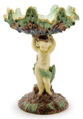 Lot 3347 - French Majolica Figural Centerpiece Height 14...