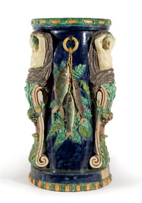 Lot 3346 - French Majolica Figural Pedestal Of columnar...