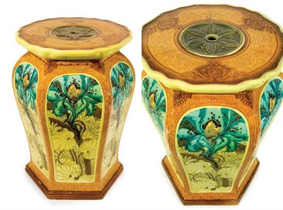Lot 3345 - Minton Secessionist Majolica Garden Seat Of...
