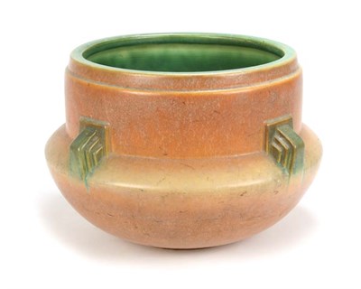 Lot 3254 - Unsigned Roseville Pottery Jardiniere Of squat...