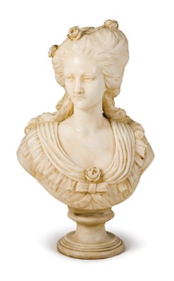 Lot 3501 - White Marble Bust After Augustin Pajou The...
