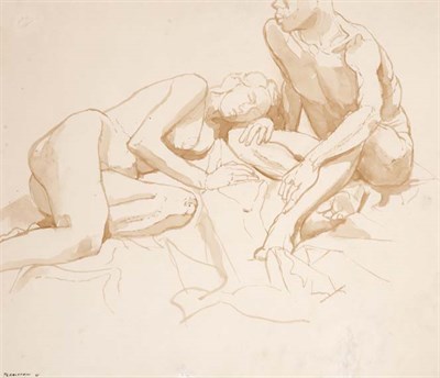 Lot 2325 - Philip Pearlstein American, b. 1924 Two Nudes,...