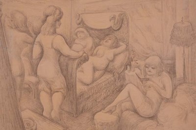 Lot 2300 - Mark Tobey American, 1890-1976 Nudes in a...