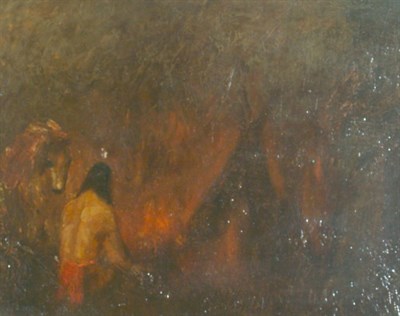 Lot 3062 - Manner of Ralph Albert Blakelock Indian Before...