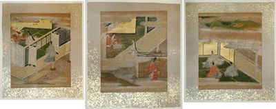 Lot 297 - Three Japanese Paintings Depicting the Tales...