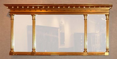 Lot 338 - Neoclassical Style Gilt-Wood Overmantel Mirror...