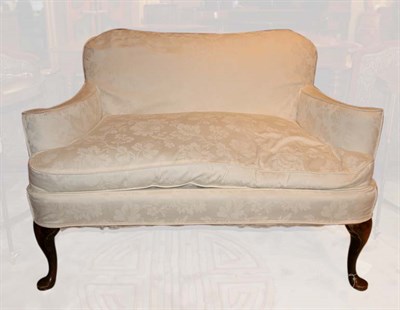 Lot 356 - Queen Anne Style Mahogany Settee With two...