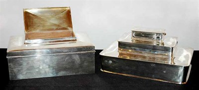 Lot 3138 - Two Sterling Silver Humidors Each of...